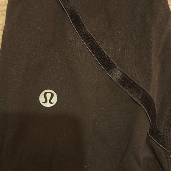 Lululemon Leggings With Sheer Floral And Velvet Panels - Picture 3 of 8